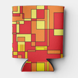Abstract Brick Pattern Can Cooler