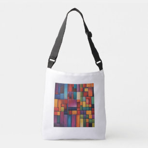 Abstract bricks crossbody bag
