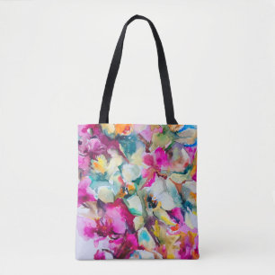 Abstract bright colored decorative background. Flo Tote Bag