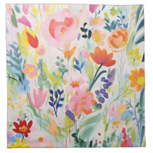 Abstract Bright Colourful Flower Illustration