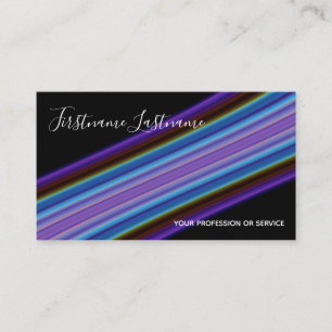 Abstract bright colourful lines calligraphy business card