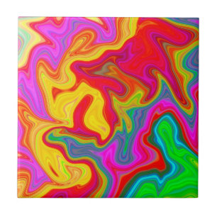 Abstract bright colourful pattern tile