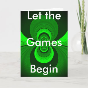 Abstract Bright Green Groovy Kaleidoscope Pattern Card