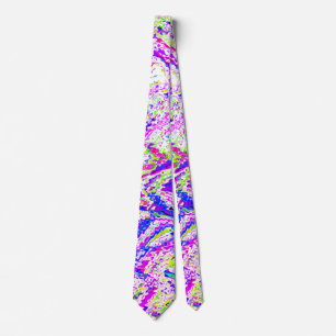 Abstract Bright Multicolor Swirl Patterns Colourfu Tie