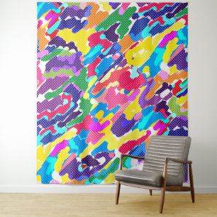 Abstract bright multicolored tapestry