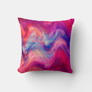 Abstract bright pink multicolored background. Eleg Cushion
