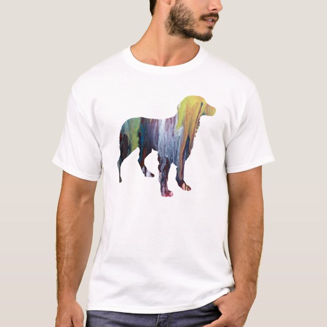 Abstract Brittany Spaniel Silhouette T-Shirt (Front)