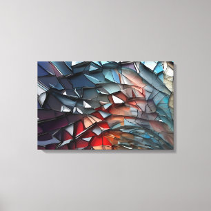 Abstract broken glass art canvas print