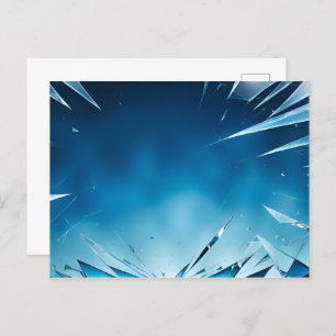 Abstract broken glass art postcard