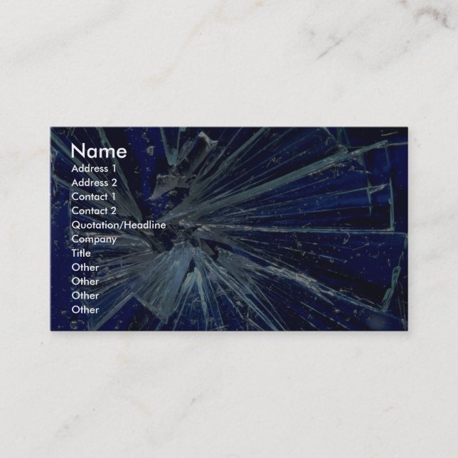 Abstract Broken glass Business Card (Front)