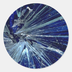 Abstract Broken glass Classic Round Sticker