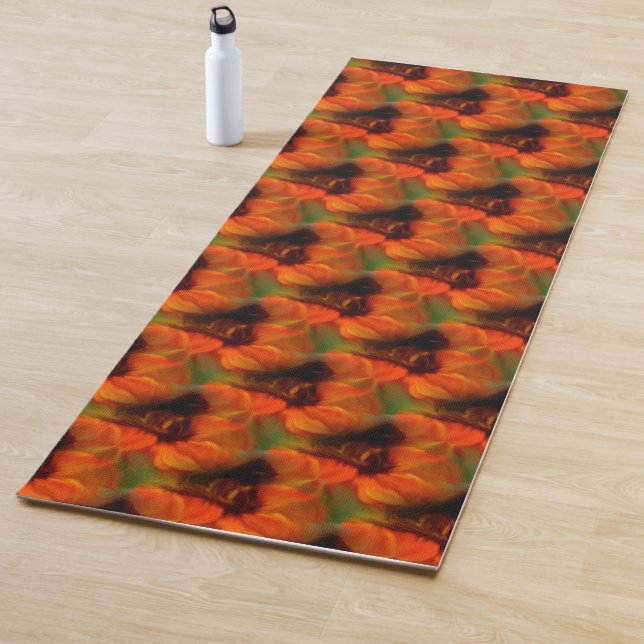 Abstract Brown And Orange Design   Yoga Mat (In Situ)