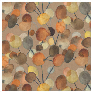 Abstract brown Autumn Earth Tree art Fabric