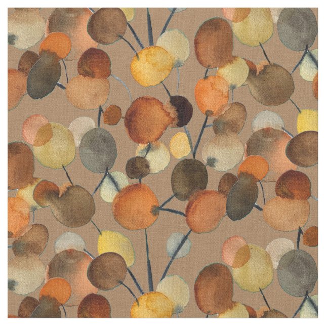 Abstract brown Autumn Earth Tree art Fabric (Close Up)