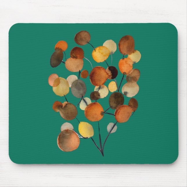 Abstract brown Autumn Earth Tree art Mouse Pad (Front)