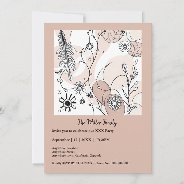 Abstract Brown Boho Minimalist Aesthetic (Front)