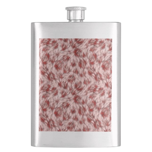 Abstract Brown Fabric Texture Background Hip Flask (Front)