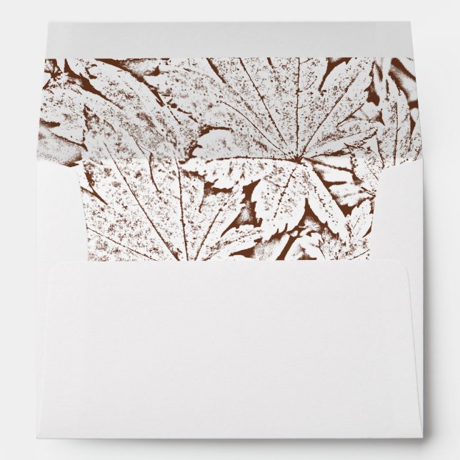 Abstract Brown Fall Maple Leaves Envelope (Back (Bottom))