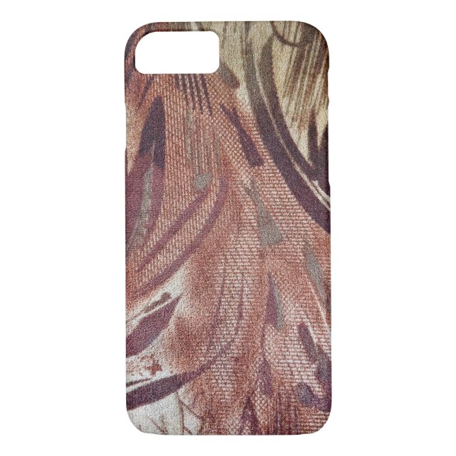 Abstract Brown Floral Design 2 Case-Mate iPhone Case (Back)