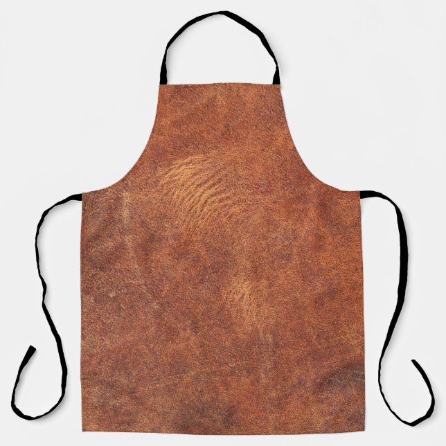 abstract brown leather texture backgroundleather,t apron (Front)
