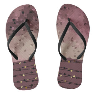 Abstract, brown, pink, pink-brown jandals