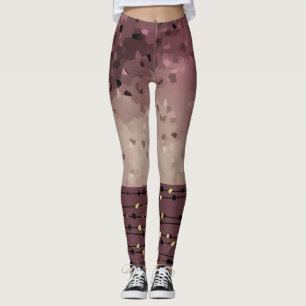 Abstract, brown, pink, pink-brown leggings