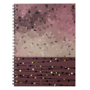Abstract, brown, pink, pink-brown notebook