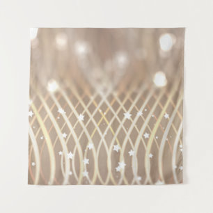 Abstract Brown, Waves Stars Background. Tapestry