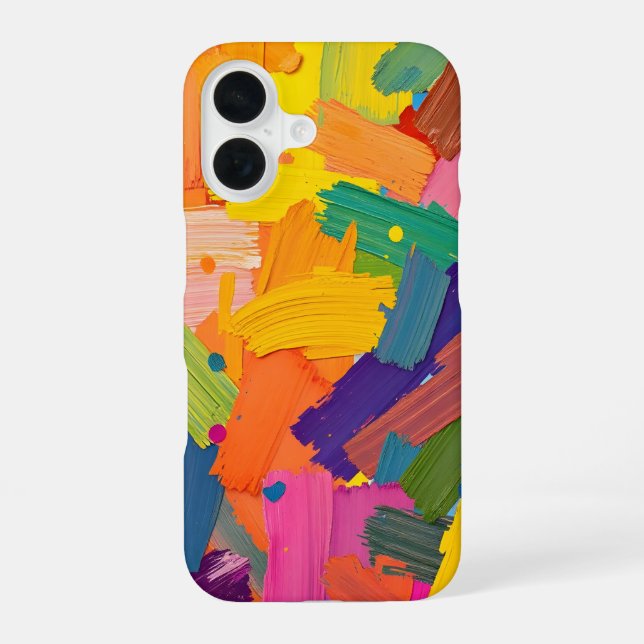 Abstract brush  iPhone 16 case (Back)