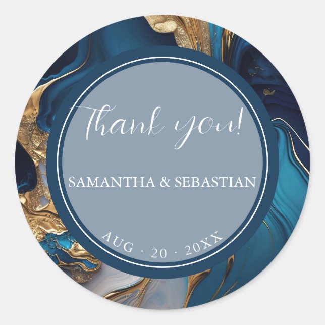 Abstract Brush Stroke Blush Gold Charcoal Classic Round Sticker (Front)