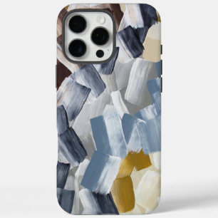 Abstract Brush Strokes in Neutral and Earth Tones iPhone 16 Pro Max Case