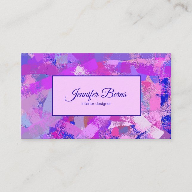 Abstract Brush Strokes texure. Business Card (Front)