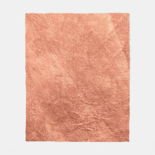 Abstract brushed copper surface metallic texture. fleece blanket