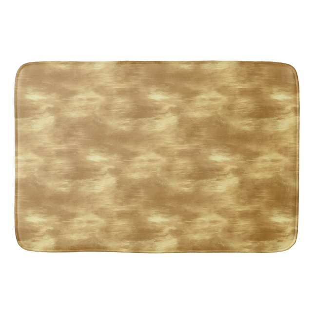 Abstract Brushed Gold Texture Bath Mat (Front)
