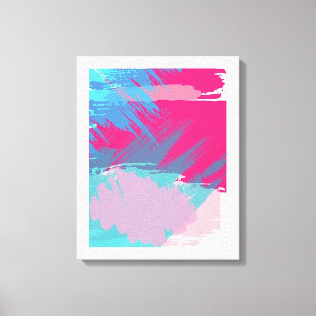 Abstract Brushstroke Energy Canvas Print (Front)