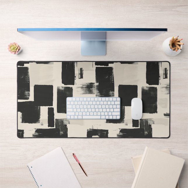 Abstract Brushstroke Pattern Desk Mat (Office 1)