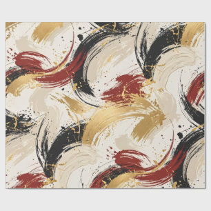 Abstract Brushstroke Wrapping Paper