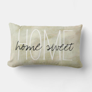 Abstract Brushstrokes Home Sweet home Lumbar Cushion