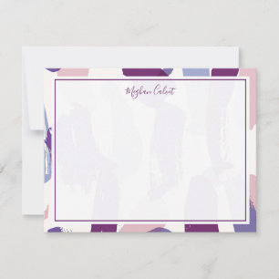 Abstract Brushstrokes Personalised Stationery Card