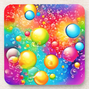 Abstract Bubble Art Coaster