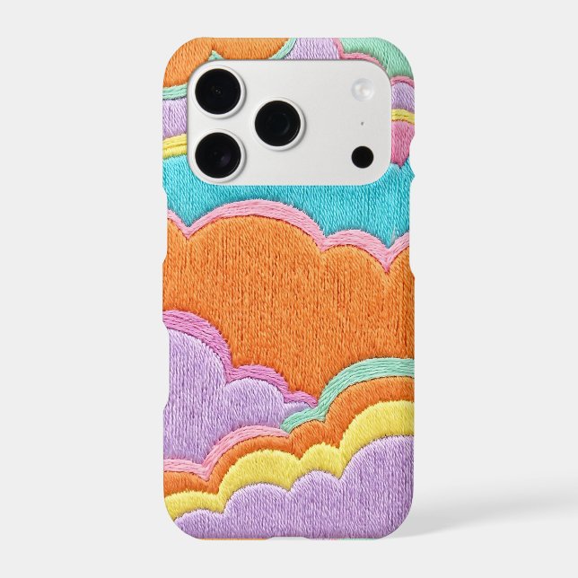 Abstract Bubblegum Turquoise Cloud iPhone Cases (Back)