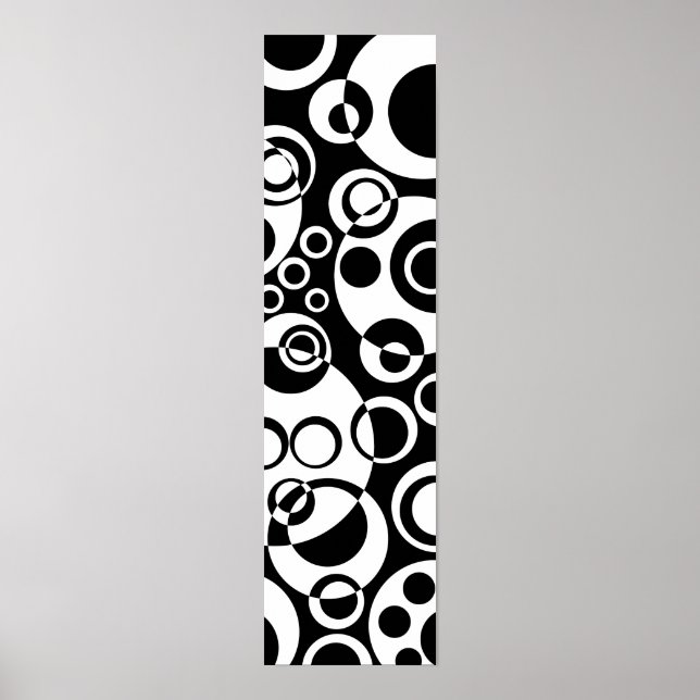 Abstract Bubbles 01 - B&W Poster (Front)