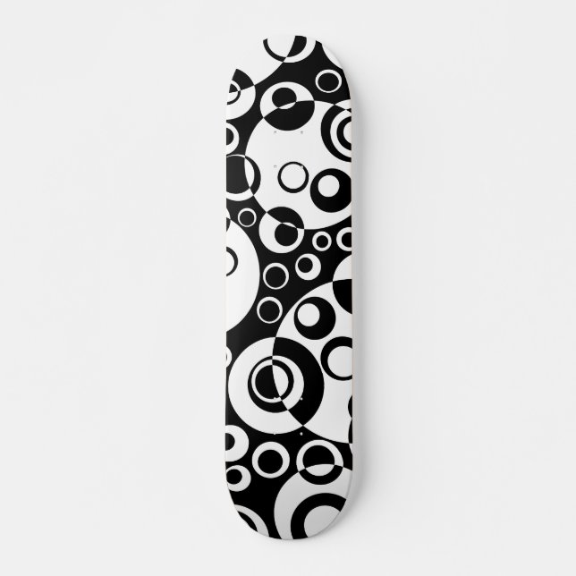 Abstract Bubbles 02 - B/W Skateboard (Front)