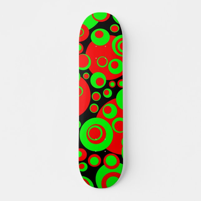 Abstract Bubbles 02 - Retro Skateboard (Front)