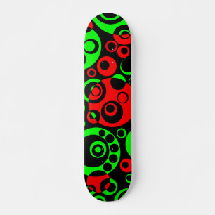 Abstract Bubbles 03 - V2 - Retro Skateboard
