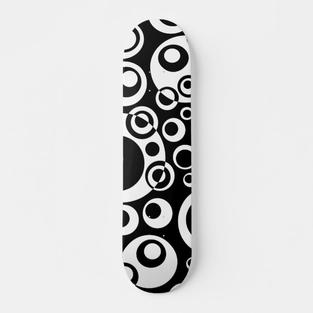 Abstract Bubbles 04 - B/W Skateboard (Front)