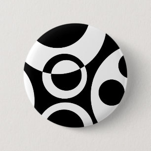 Abstract Bubbles B&W 01 6 Cm Round Badge
