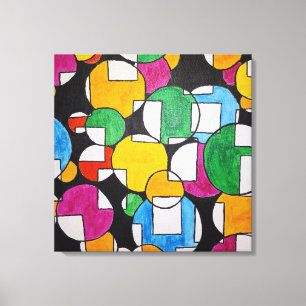 Abstract Bubbles Canvas Print