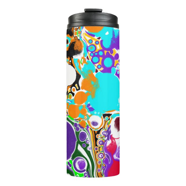 Abstract Bubbles Colourful   Thermal Tumbler (Front)