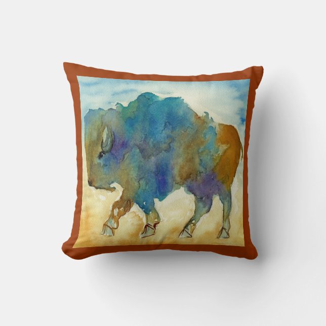 Abstract Buffalo Pillow (Front)